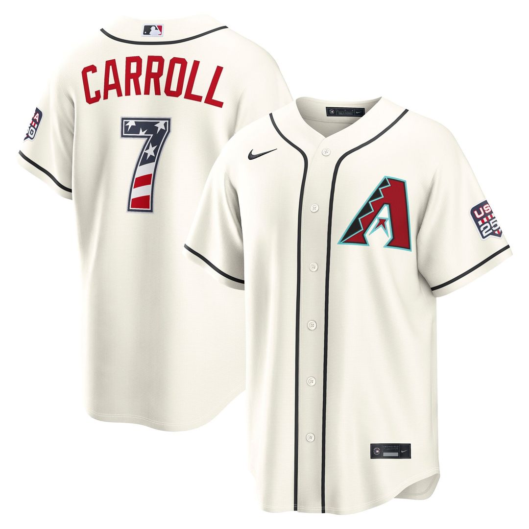 Arizona Diamondbacks Corbin Carroll USA 250 Fourth of July Home Stadium Jersey (Cream)