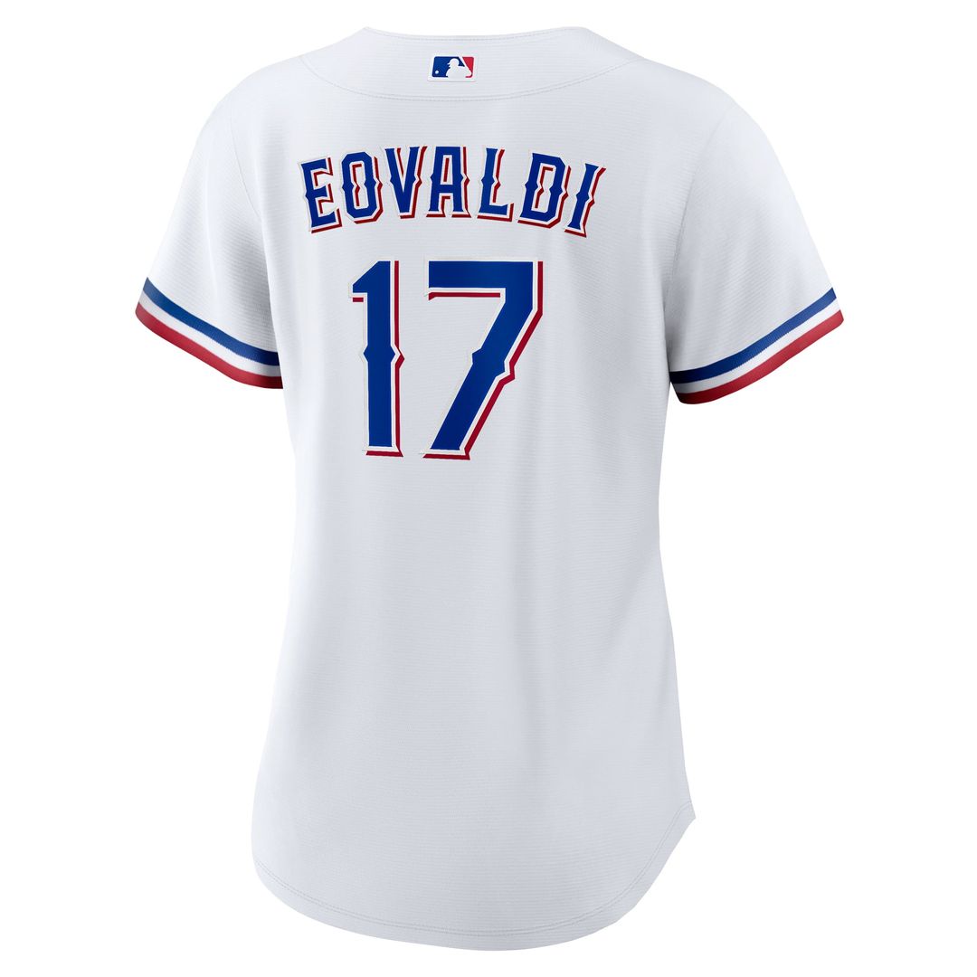 Texas Rangers Nathan Eovaldi Women's Home Replica Jersey (White)