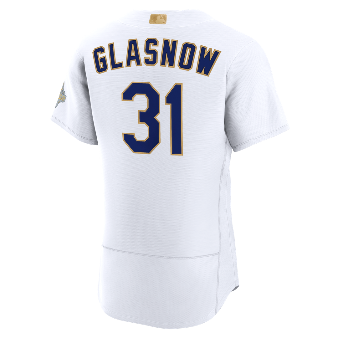 Los Angeles Dodgers Tyler Glasnow 2026 Gold Collection Authentic Jersey (White)