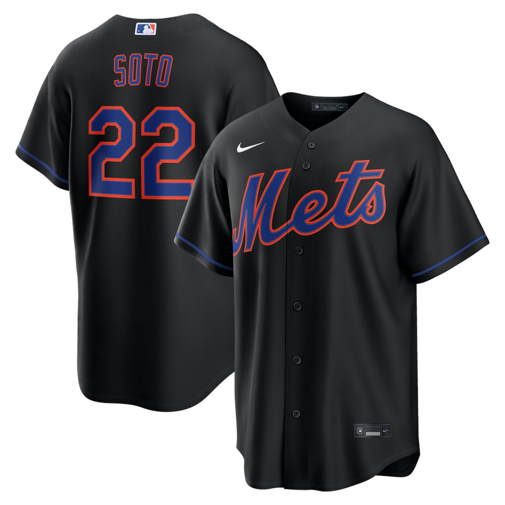 New York Mets Juan Soto Alternate Replica Jersey (Black)