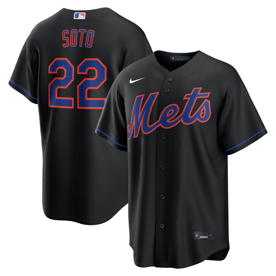 New York Mets Juan Soto Alternate Replica Jersey (Black)