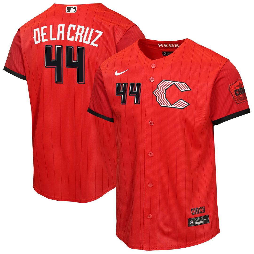 Cincinnati Reds Elly De La Cruz Youth 2026 City Connect Stadium Jersey (Red)