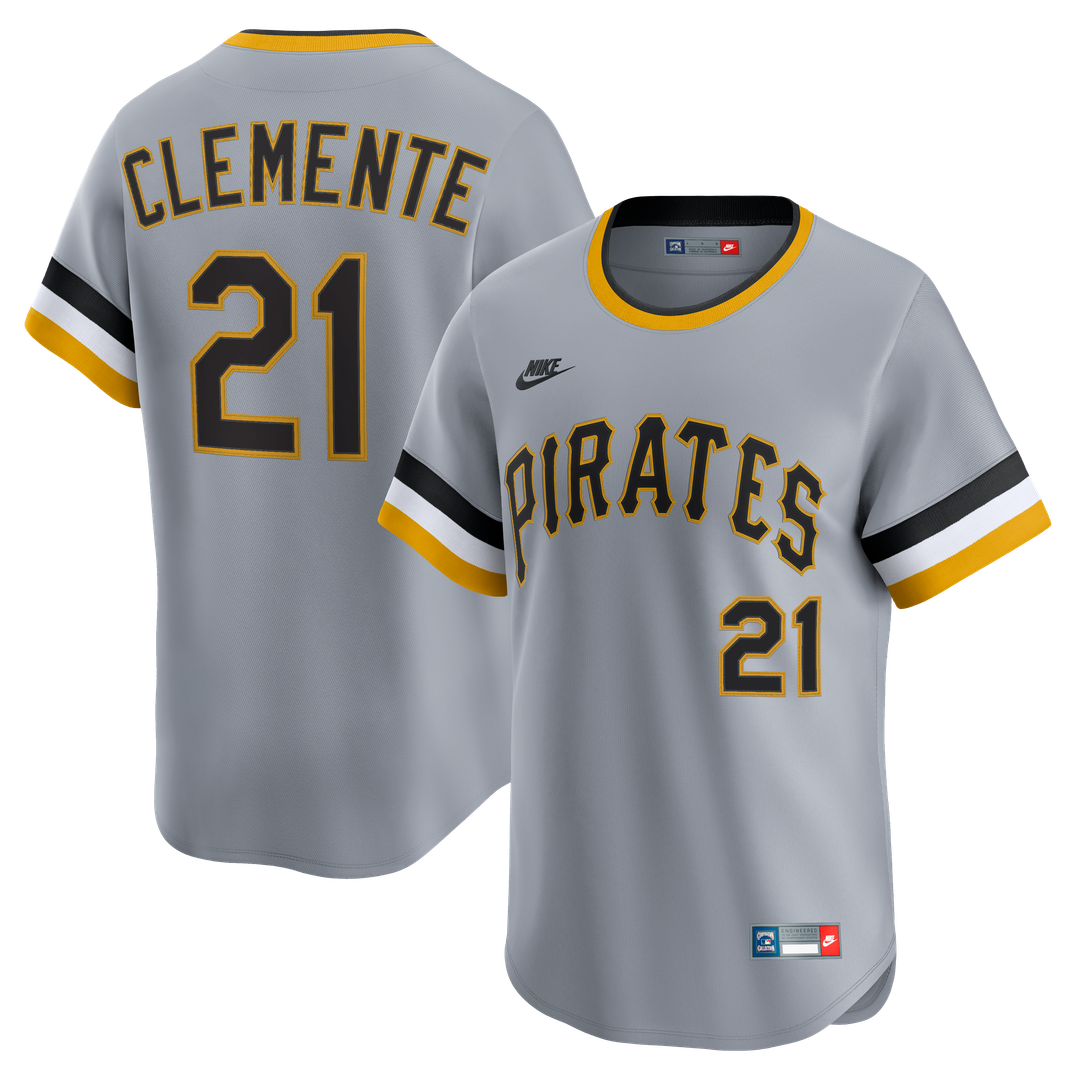 Pittsburgh Pirates Roberto Clemente Throwback Cooperstown Limited Jersey (Gray)