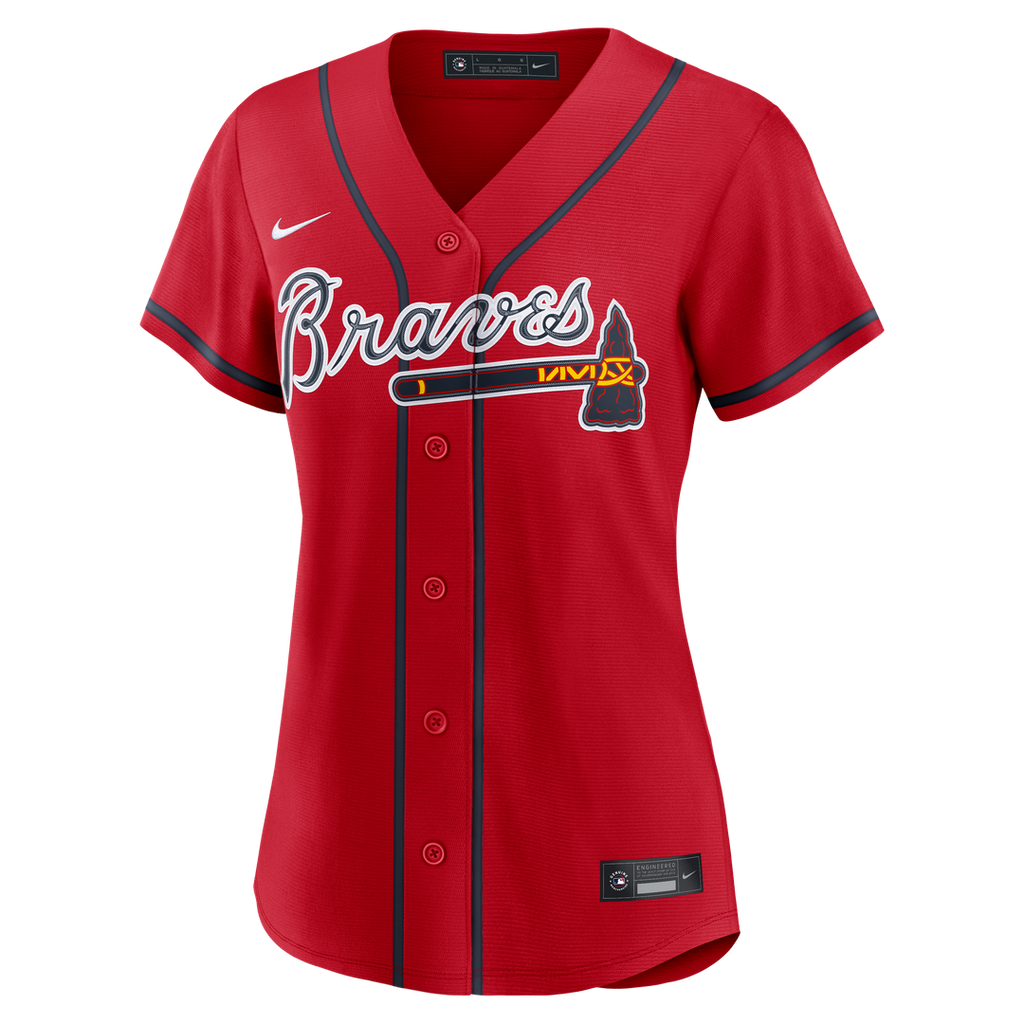 Atlanta Braves Ronald Acuña Jr. Women's Alternate Replica Jersey (Navy)