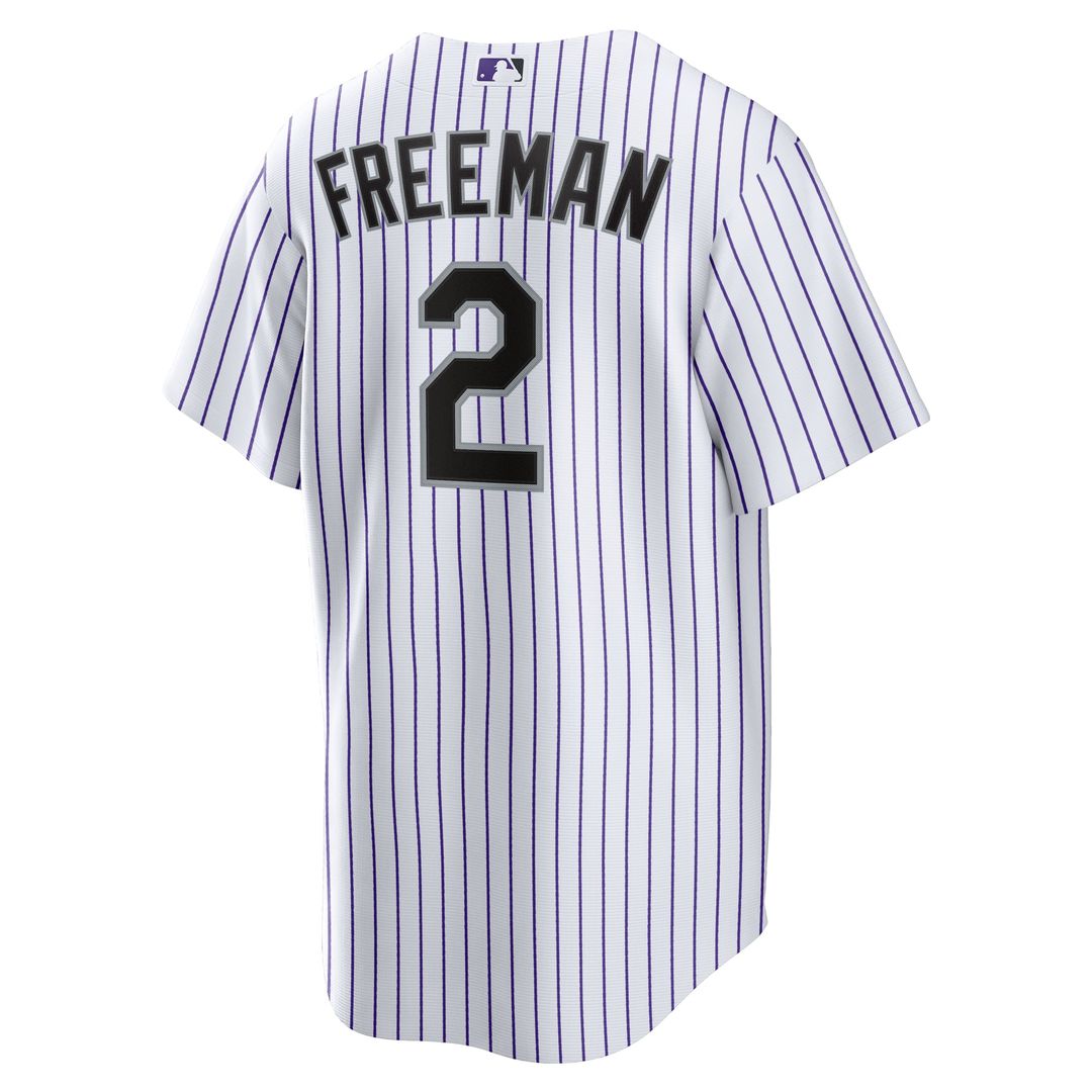 Colorado Rockies Tyler Freeman Home Replica Jersey (White)