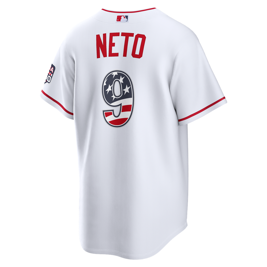 Los Angeles Angels Zach Neto USA 250 Fourth of July Stadium Jersey (White)
