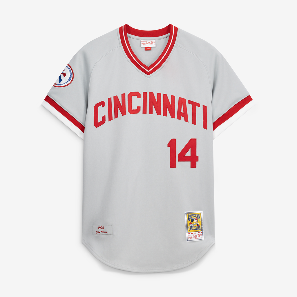 Cincinnati Reds Pete Rose 1976 Authentic Jersey (Gray)