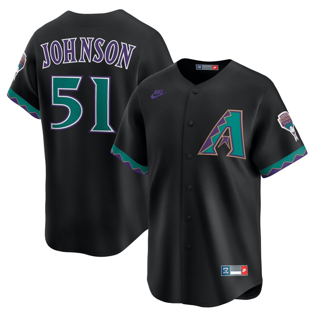 Arizona Diamondbacks Randy Johnson Throwback Cooperstown Limited Jersey (Black)