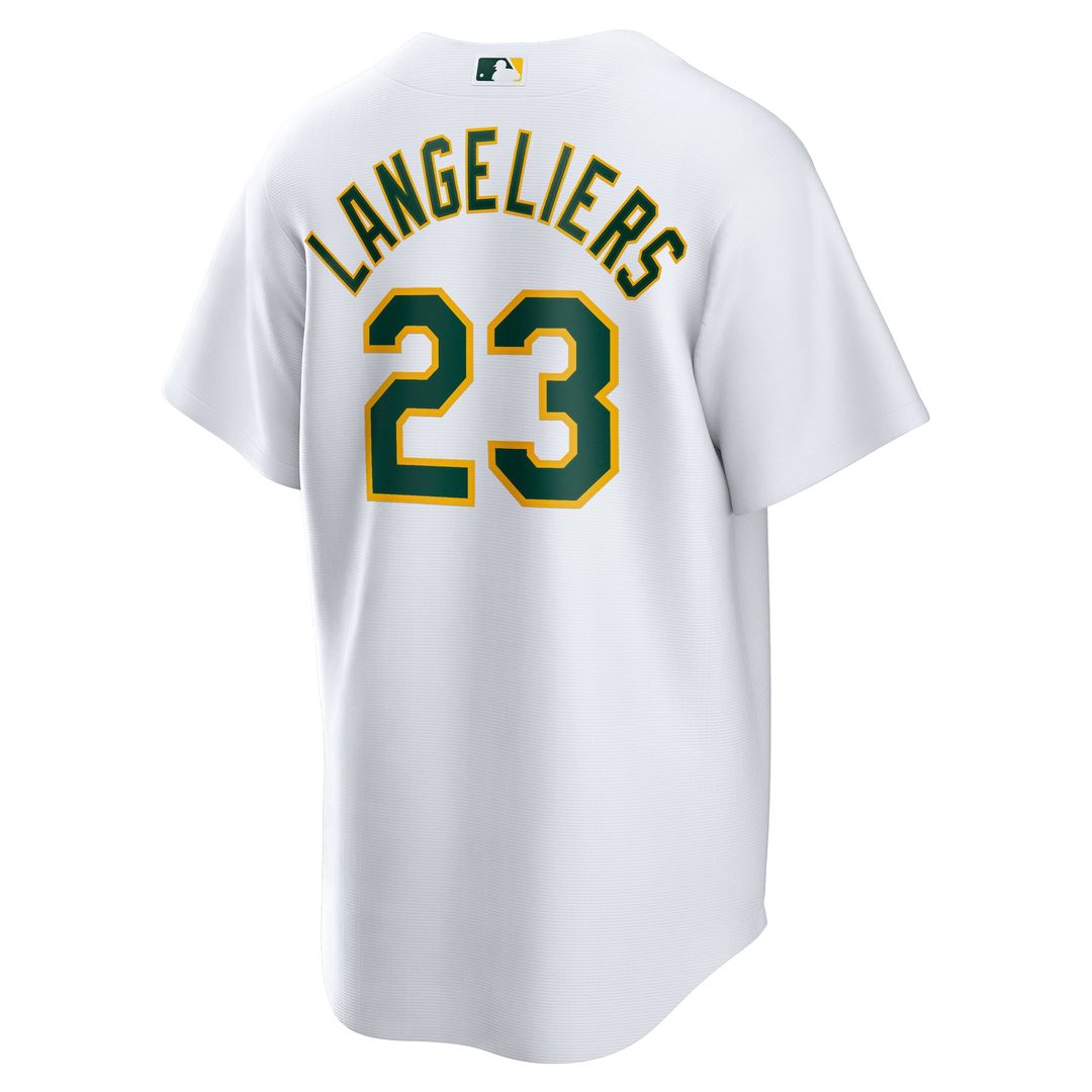 Athletics Shea Langeliers Home Replica Jersey (White)