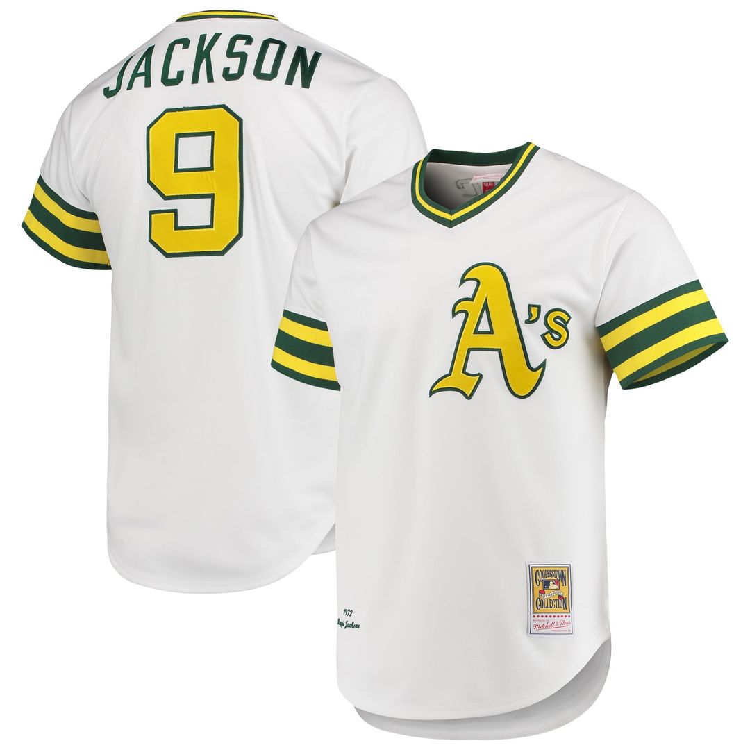 Athletics Reggie Jackson 1972 Cooperstown Authentic Jersey (White)