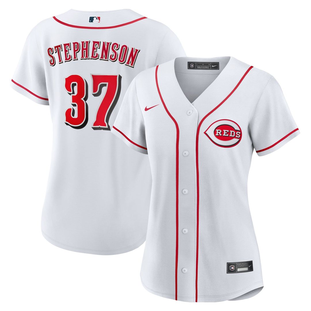 Cincinnati Reds Tyler Stephenson Women's Home Replica Jersey (White)