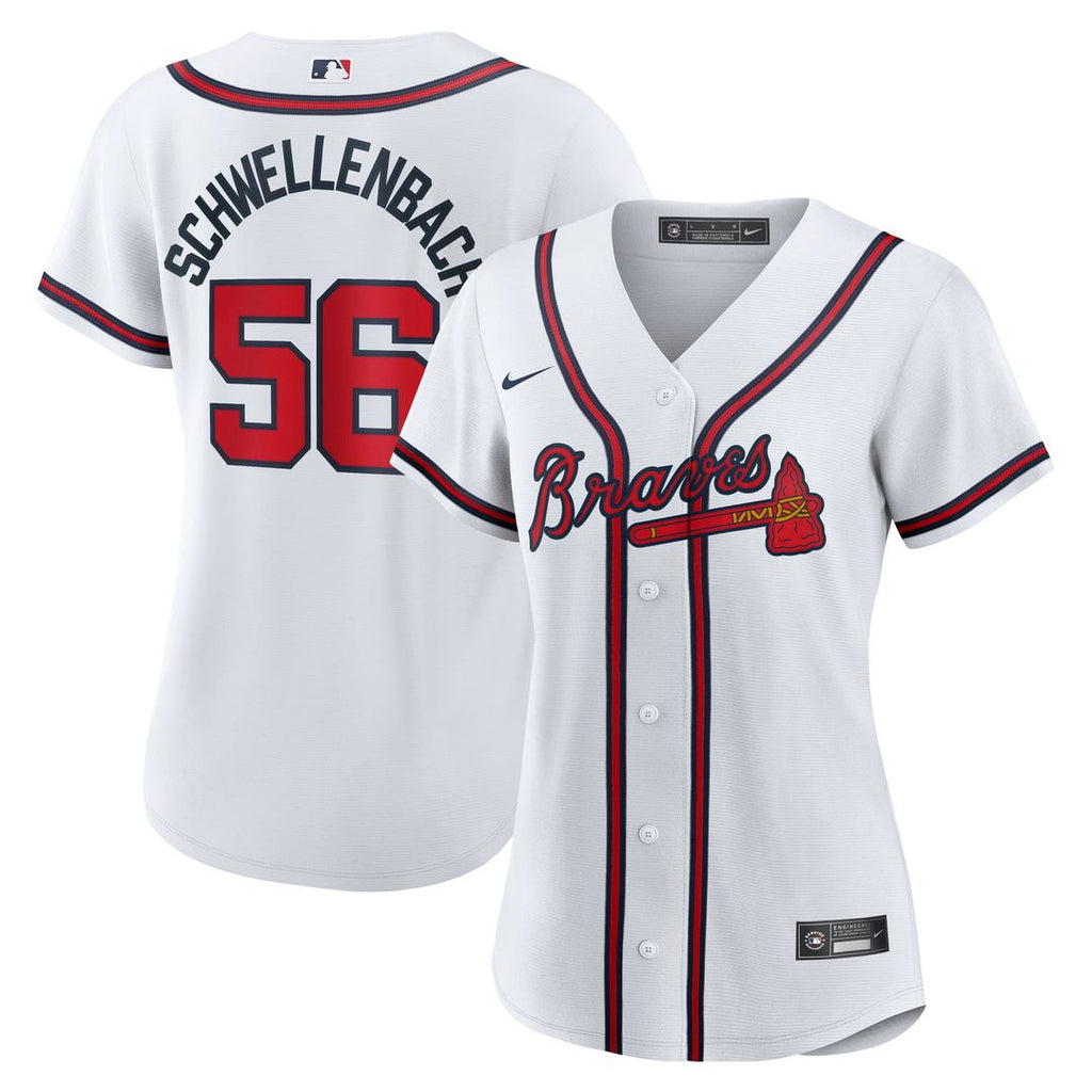 Atlanta Braves Spencer Schwellenbach Women's Home Replica Jersey (White)