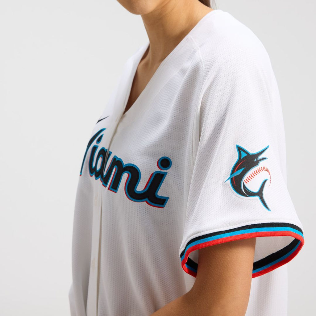 Miami Marlins Sandy Alcantara Women's Home Limited Jersey (White)