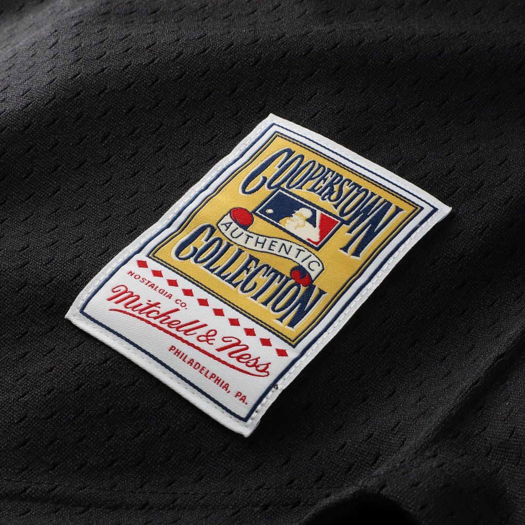 Cincinnati Reds Ken Griffey Jr. Cooperstown Mesh Batting Practice Button-Up Jersey (Black)