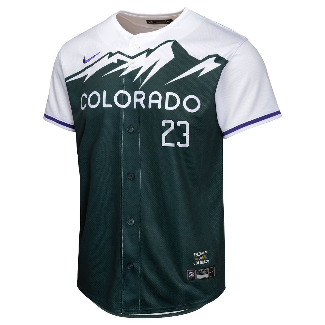 Colorado Rockies Kris Bryant Youth City Connect Limited Jersey (Green)
