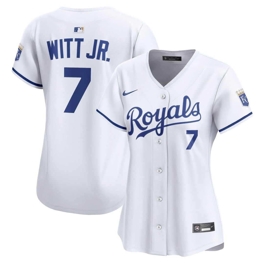 Kansas City Royals Bobby Witt Jr. Women's Home Limited Jersey (White)