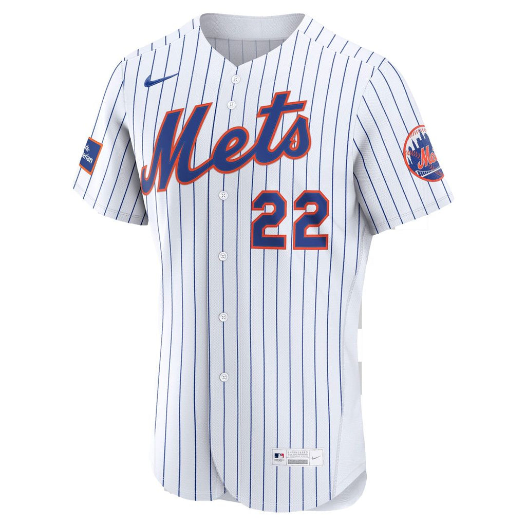 New York Mets Juan Soto Home Authentic Sponsor Patch Jersey (White)