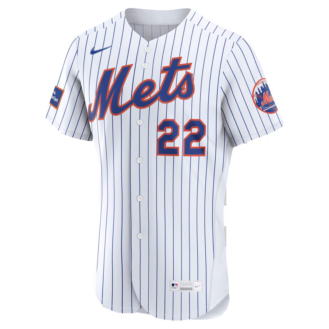 New York Mets Juan Soto Home Authentic Sponsor Patch Jersey (White)