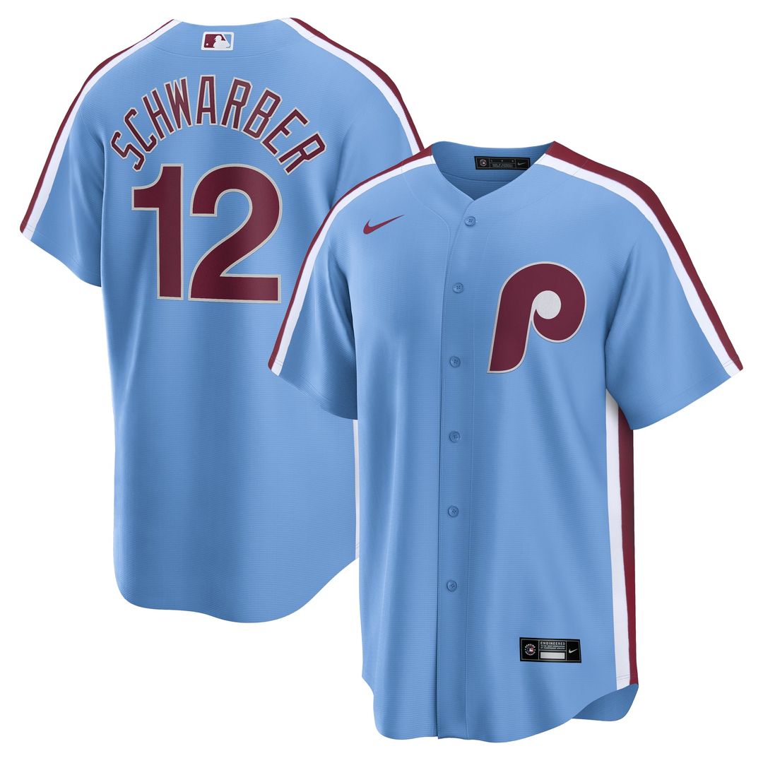 Philadelphia Phillies Kyle Schwarber Alternate, 1st Replica Jersey (Light Blue)