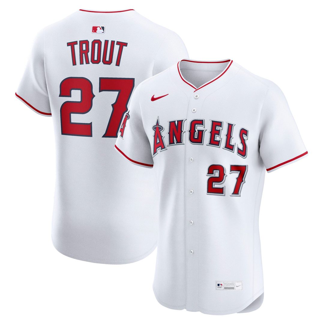 Los Angeles Angels Mike Trout Home ElitePlayer Jersey (White)