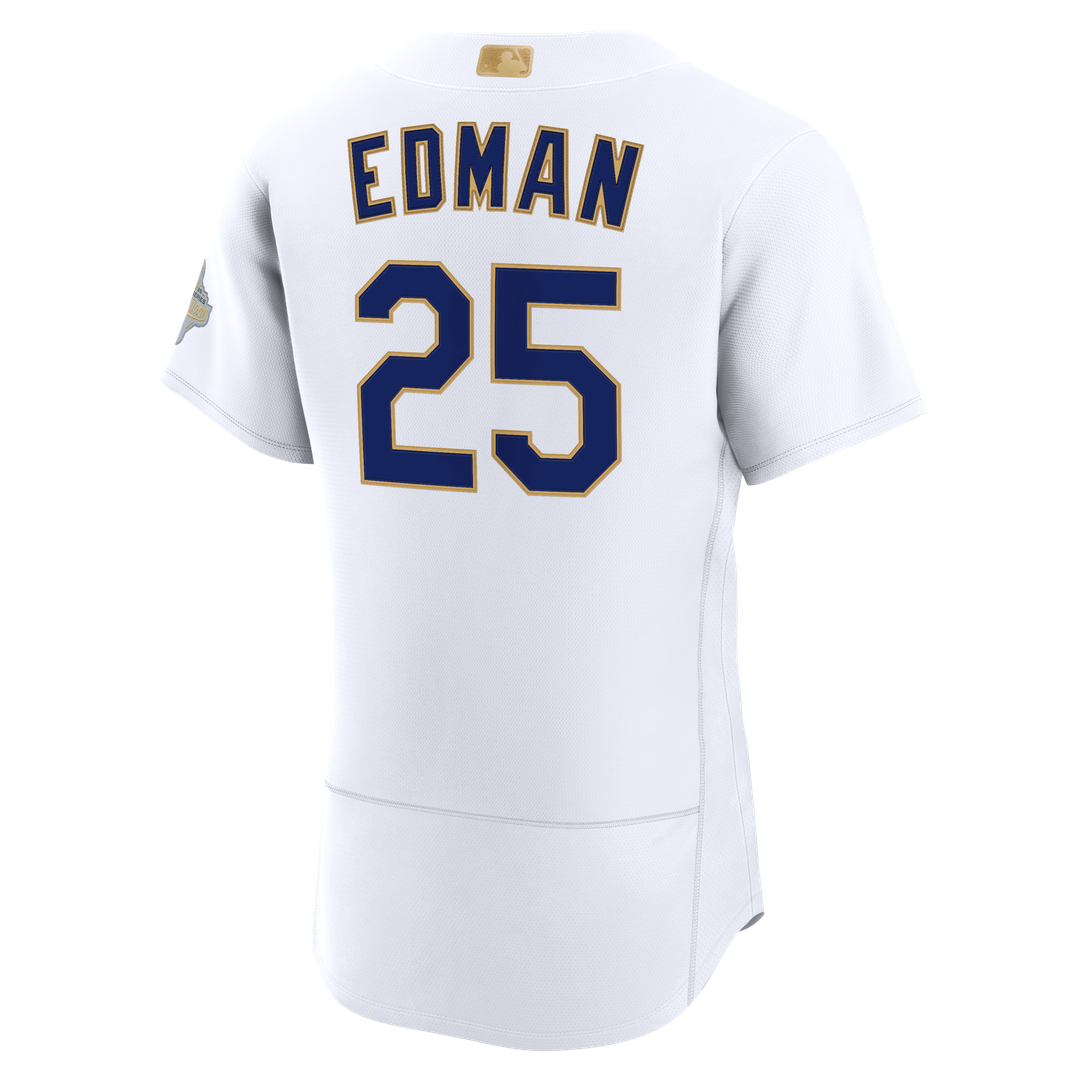 Los Angeles Dodgers Tommy Edman 2026 Gold Collection Authentic Jersey (White)
