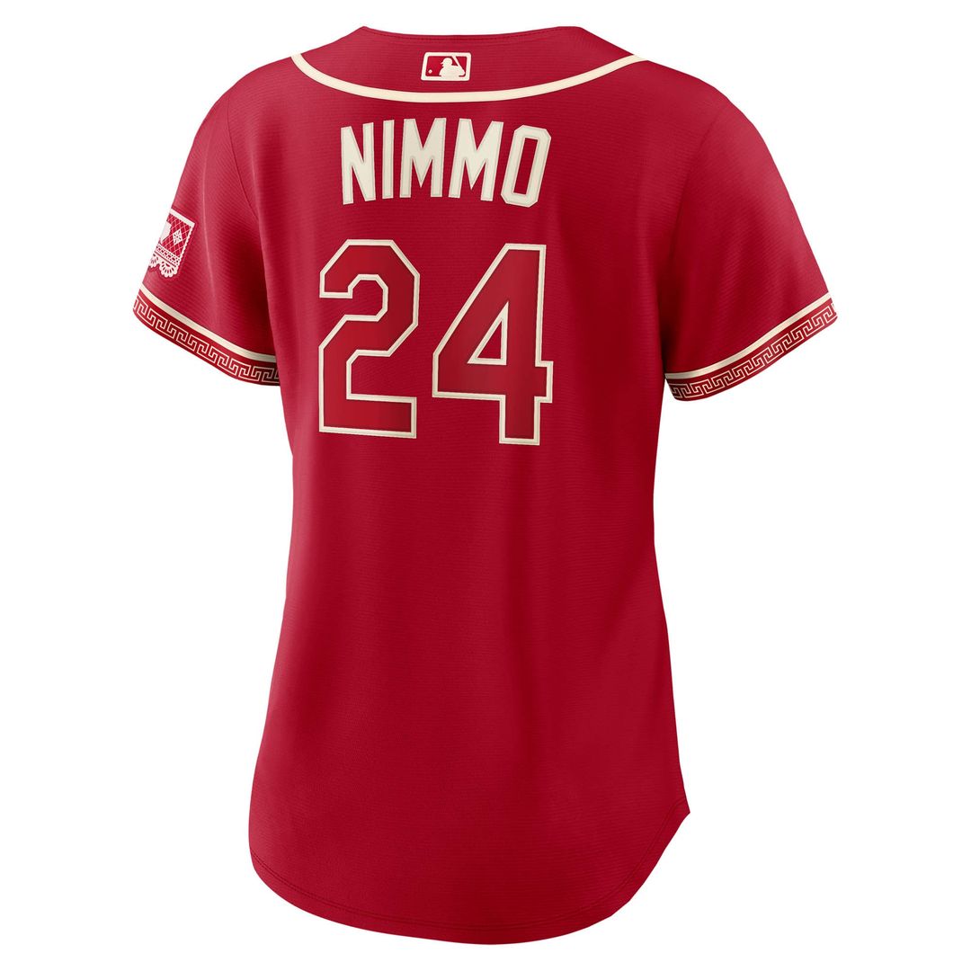 Texas Rangers Brandon Nimmo Women's 2026 City Connect Stadium Jersey (Red)