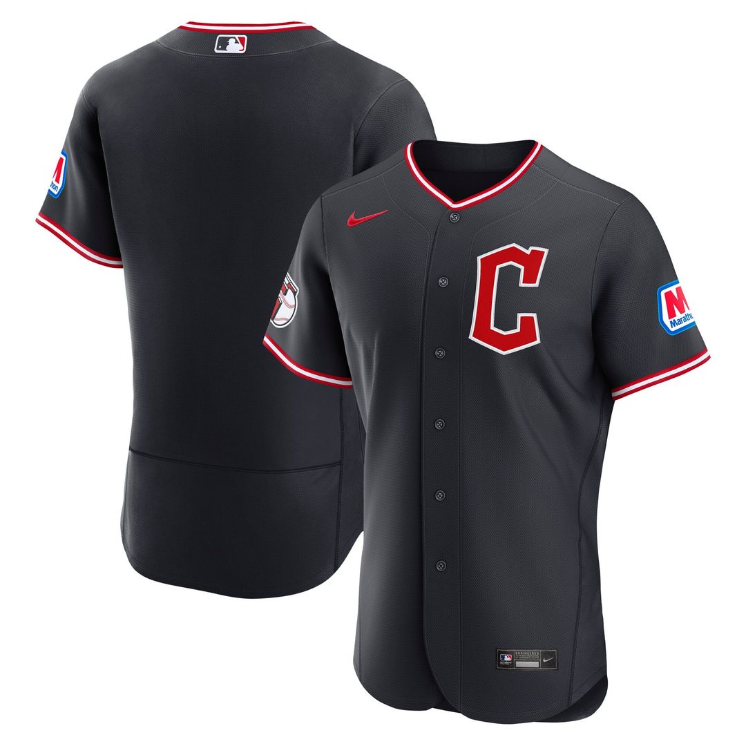Cleveland Guardians Alternate Authentic Sponsor Patch Jersey (Navy)