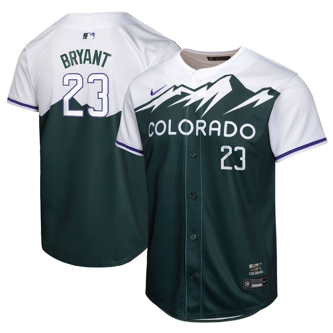 Colorado Rockies Kris Bryant Youth City Connect Limited Jersey (Green)