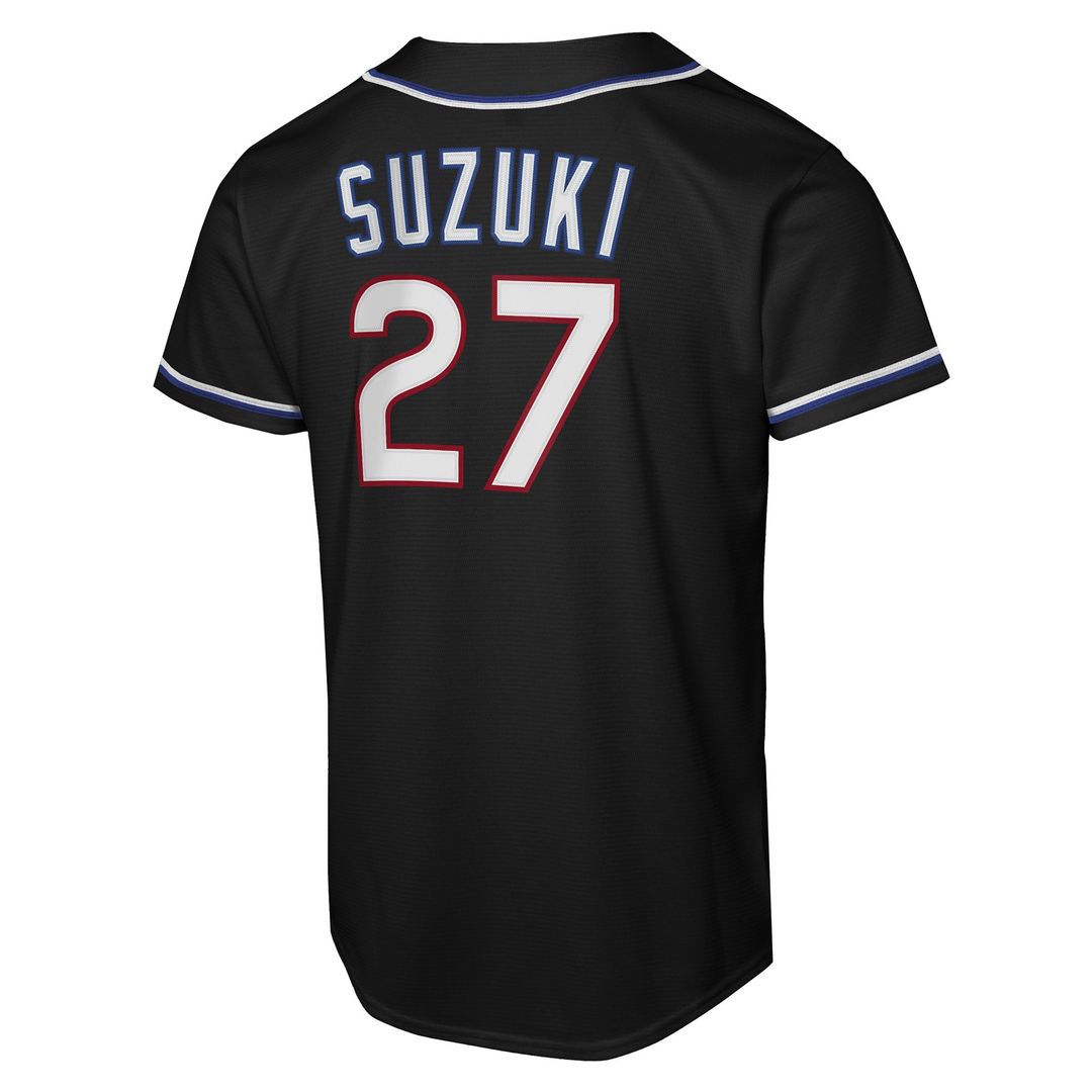 Chicago Cubs Seiya Suzuki Youth Fashion Replica Jersey (Black)