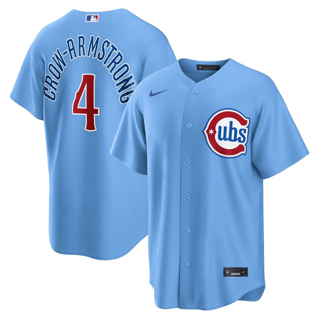 Chicago Cubs Pete Crow - Armstrong Alternate Replica Jersey (Light Blue)