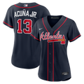 Atlanta Braves Ronald Acuña Jr. Women's Alternate Replica Jersey (Navy)