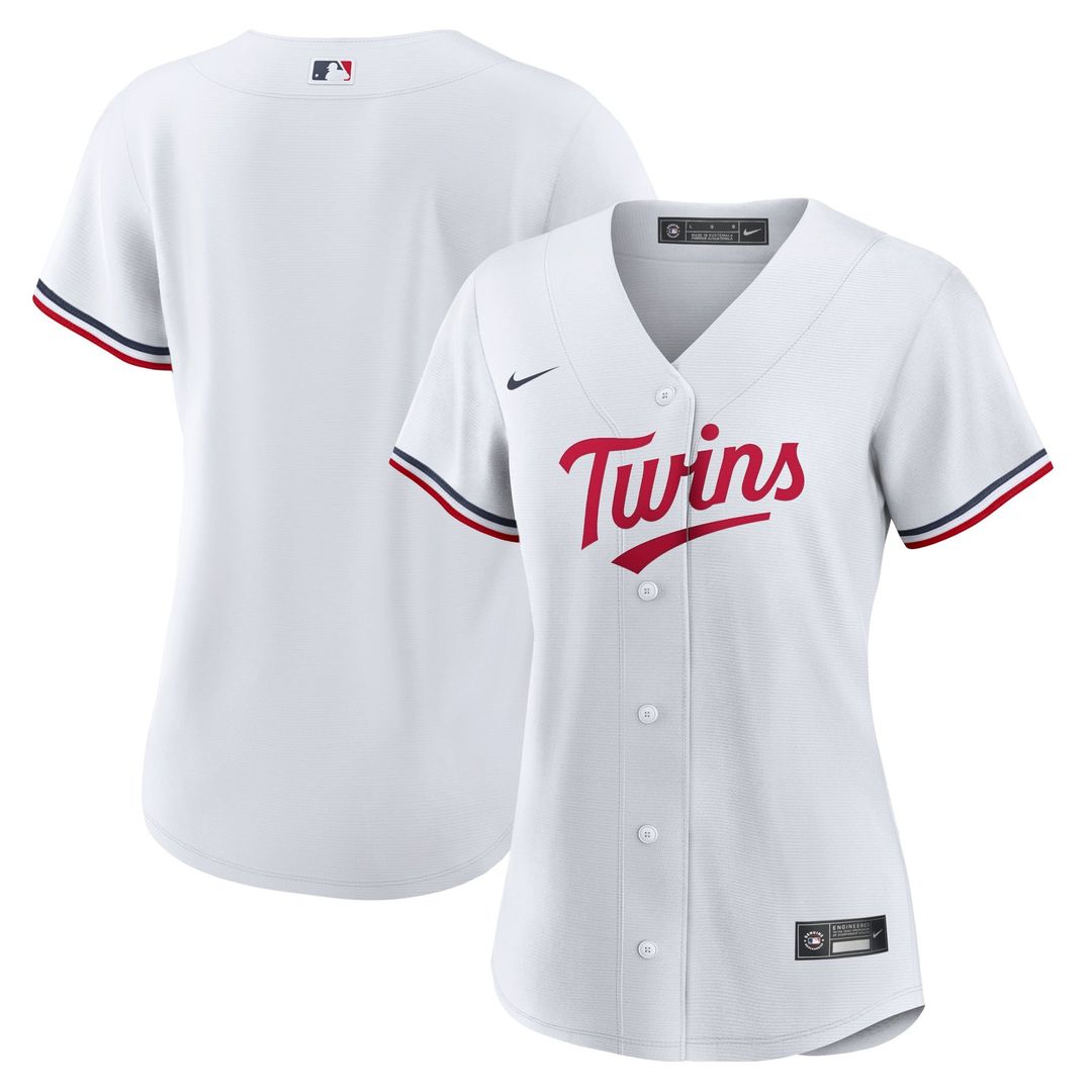 Minnesota Twins Women's Home Replica Team Logo Jersey (White)