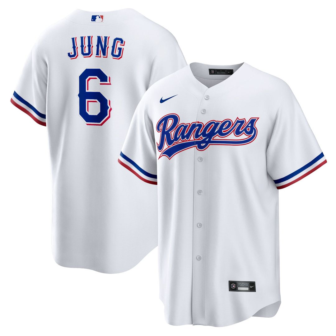 Texas Rangers Josh Jung Replica Jersey (White)