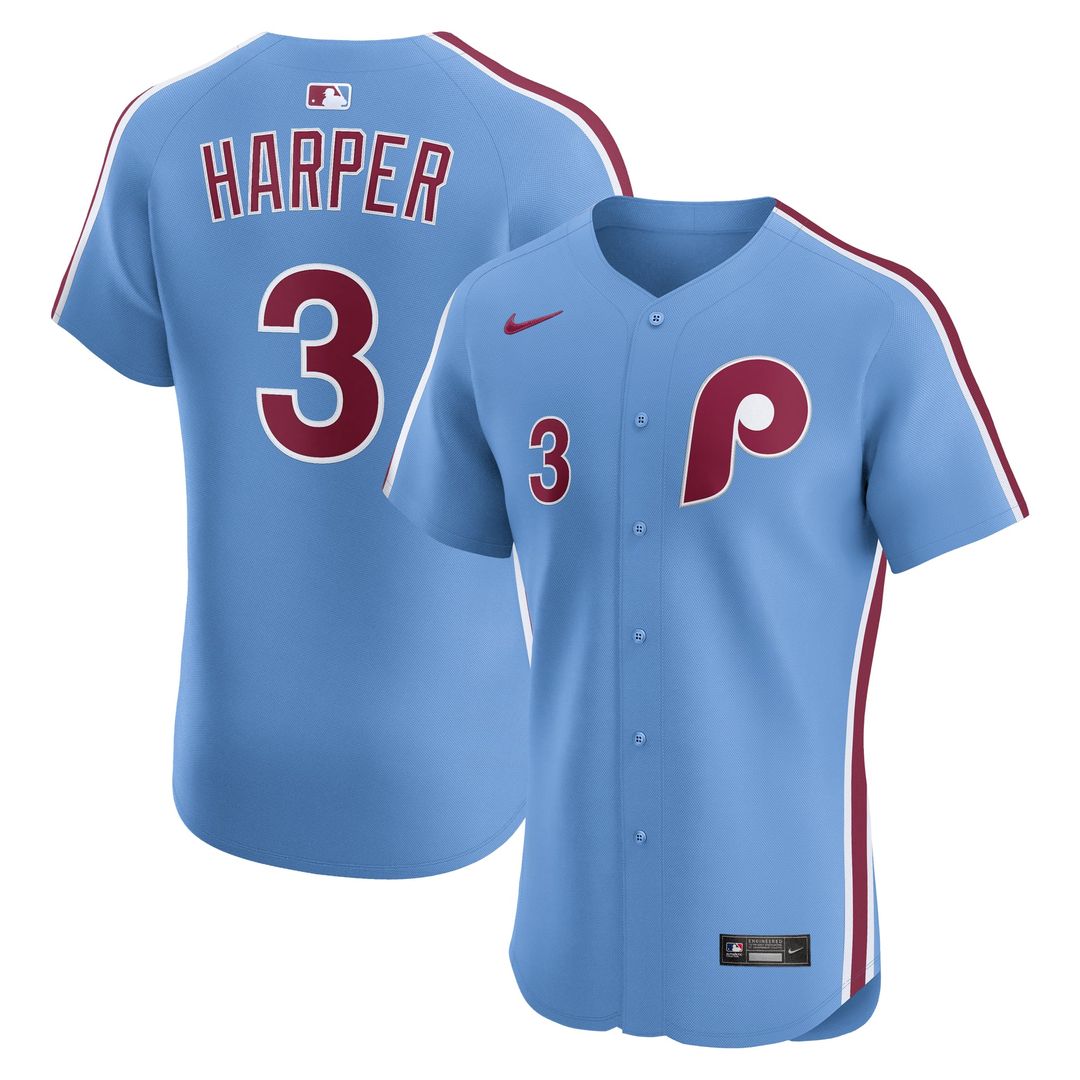 Philadelphia Phillies Bryce Harper Alternate Elite Jersey (Light Blue)