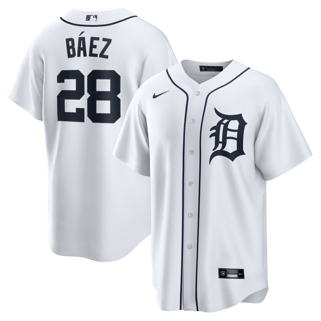 Detroit Tigers Javier Baez Home Replica Jersey (White)