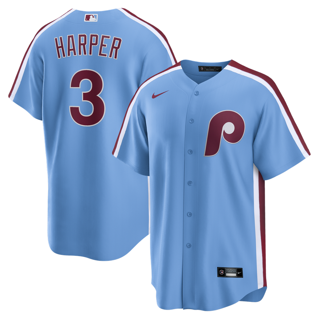 Philadelphia Phillies Bryce Harper Alternate Replica Jersey (Light Blue)