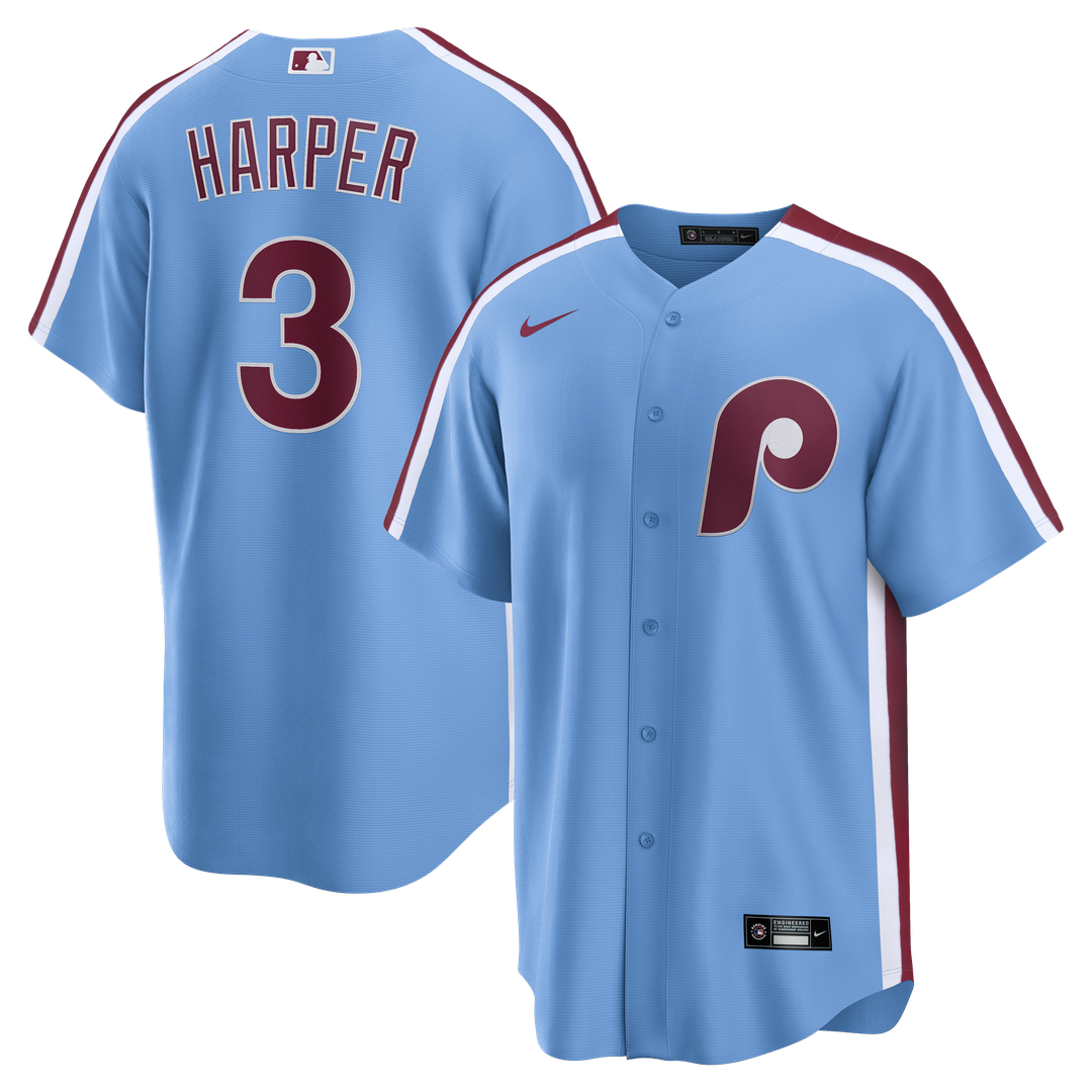 Philadelphia Phillies Bryce Harper Alternate Replica Jersey (Light Blue)