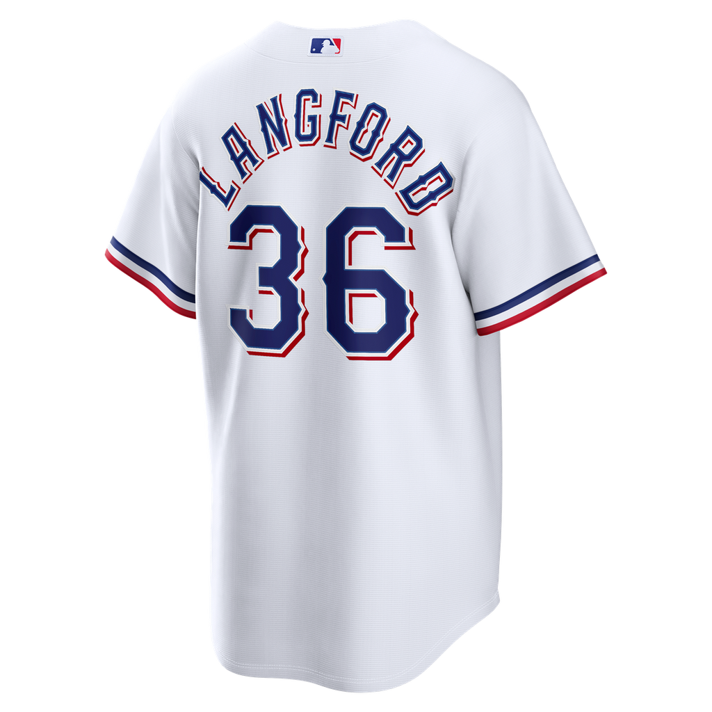 Texas Rangers Wyatt Langford Home Replica Jersey (White)