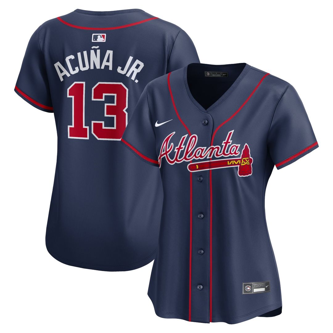 Atlanta Braves Ronald Acuña Jr. Women's Alternate Limited Jersey (Navy)