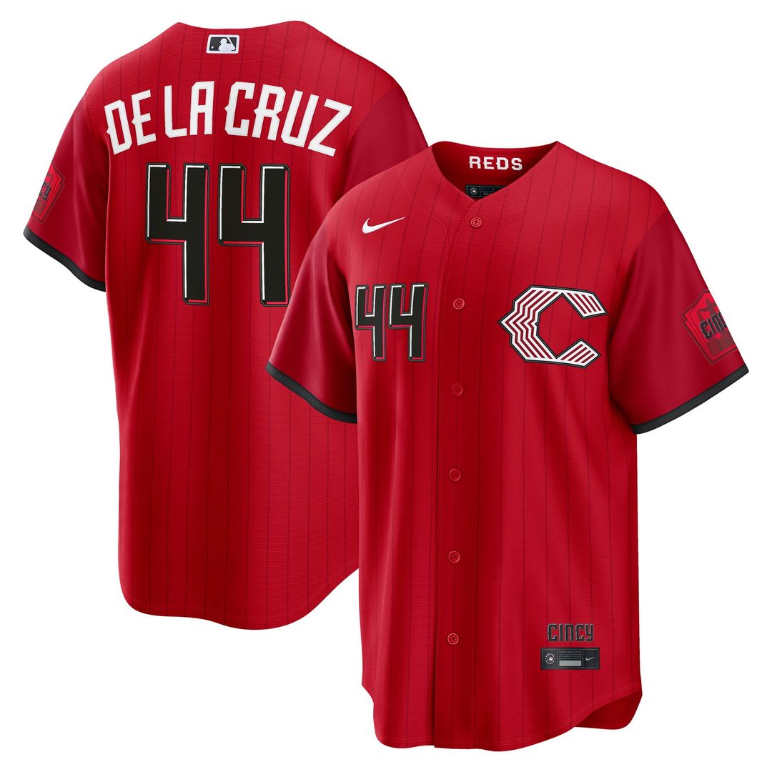 Cincinnati Reds Elly De La Cruz 2026 City Connect Stadium Jersey (Red)