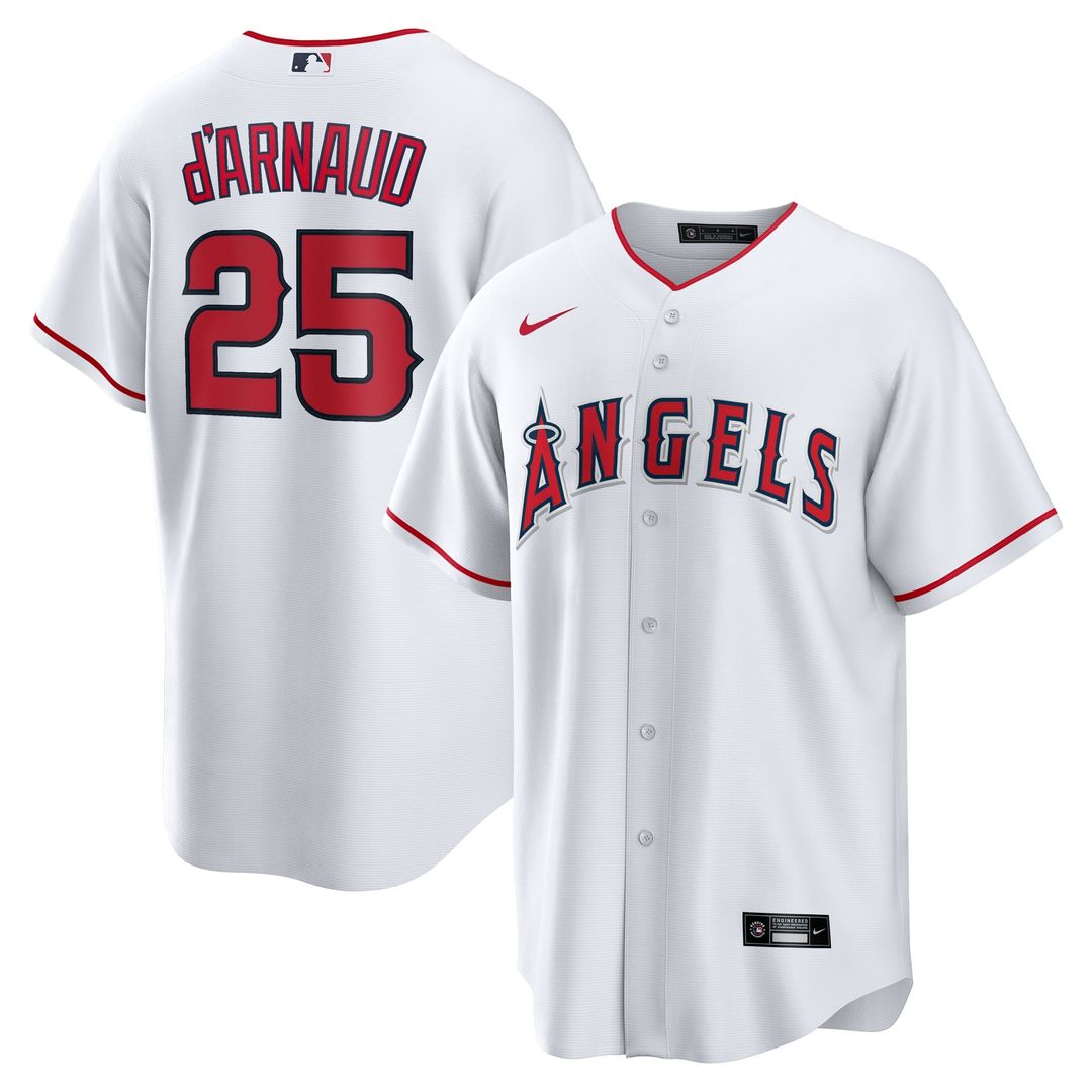 Los Angeles Angels Travis d'Arnaud Home Replica Jersey (White)