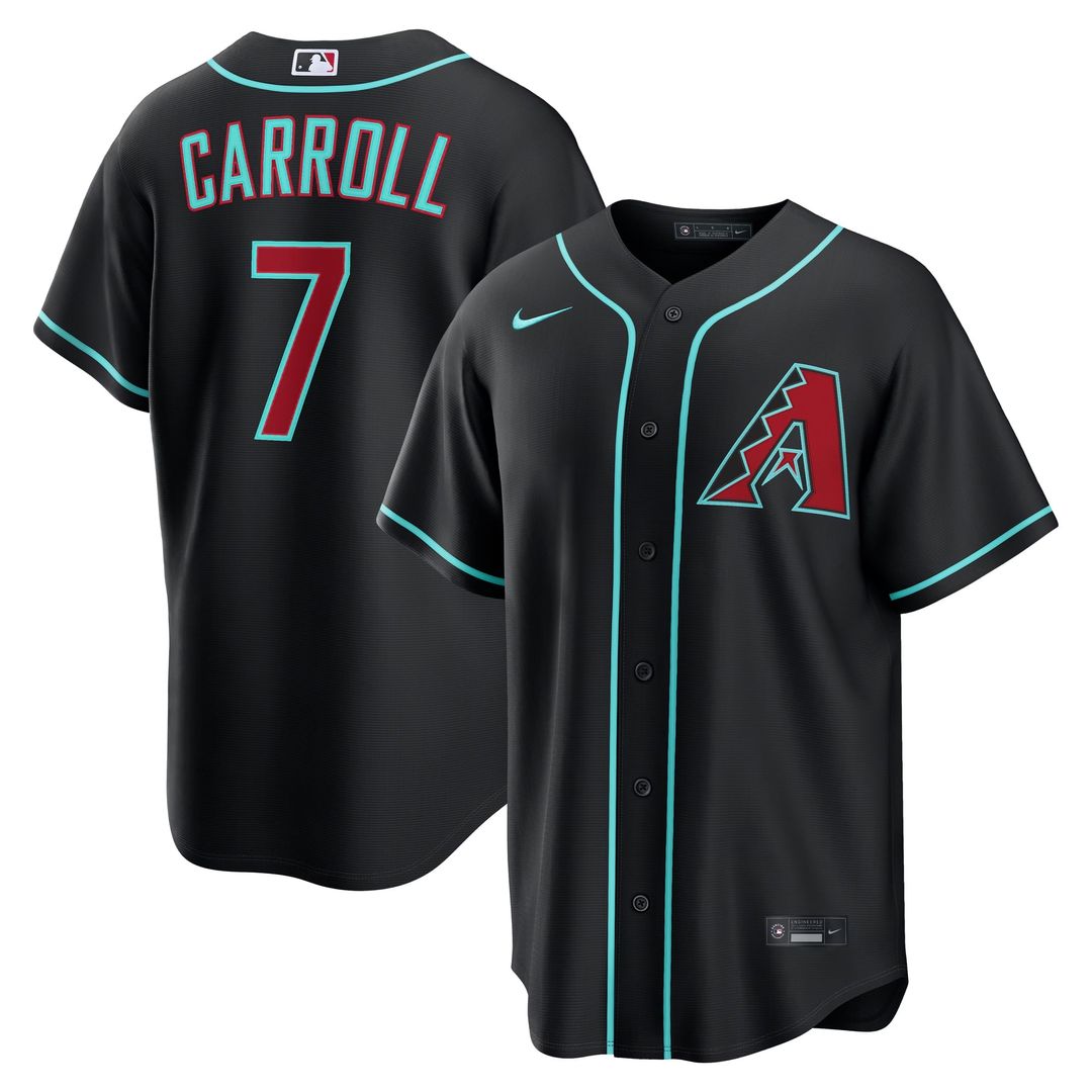 Arizona Diamondbacks Corbin Carroll Alternate Replica Jersey (Black)