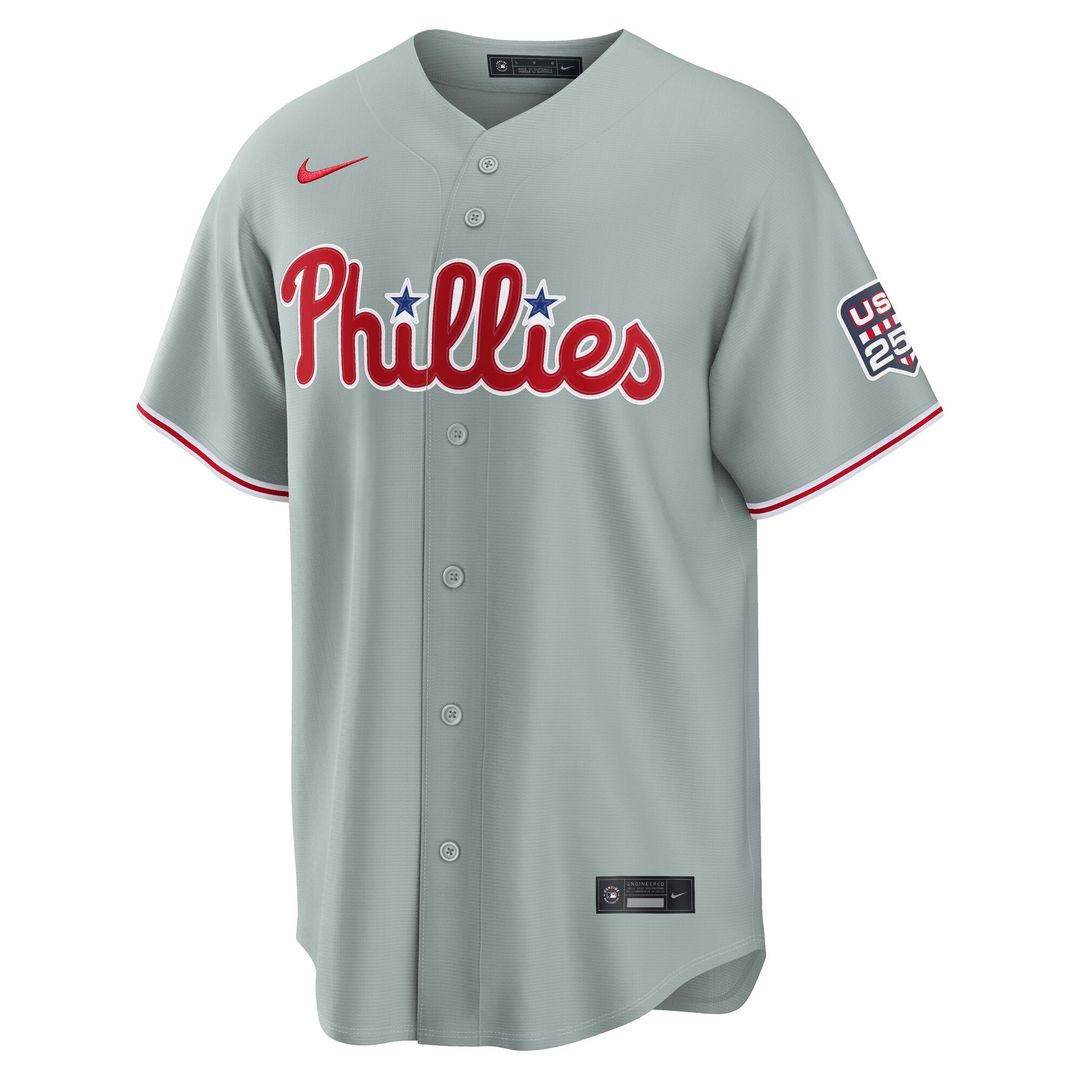 Philadelphia Phillies J.T. Realmuto USA 250 Fourth of July Road Stadium Jersey (Gray)