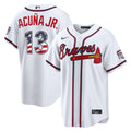 Atlanta Braves Ronald Acuña Jr. USA 250 Fourth of July Home Stadium Jersey (White)