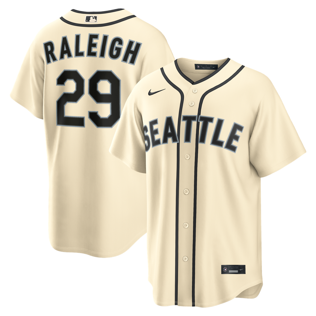 Seattle Mariners Cal Raleigh Alternate Replica Jersey (Cream)