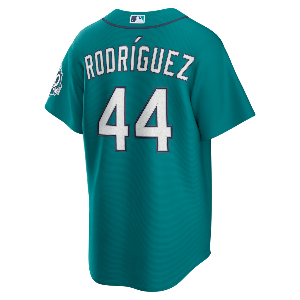 Seattle Mariners Julio Rodríguez Home Stadium 50th Season Patch Jersey (White)