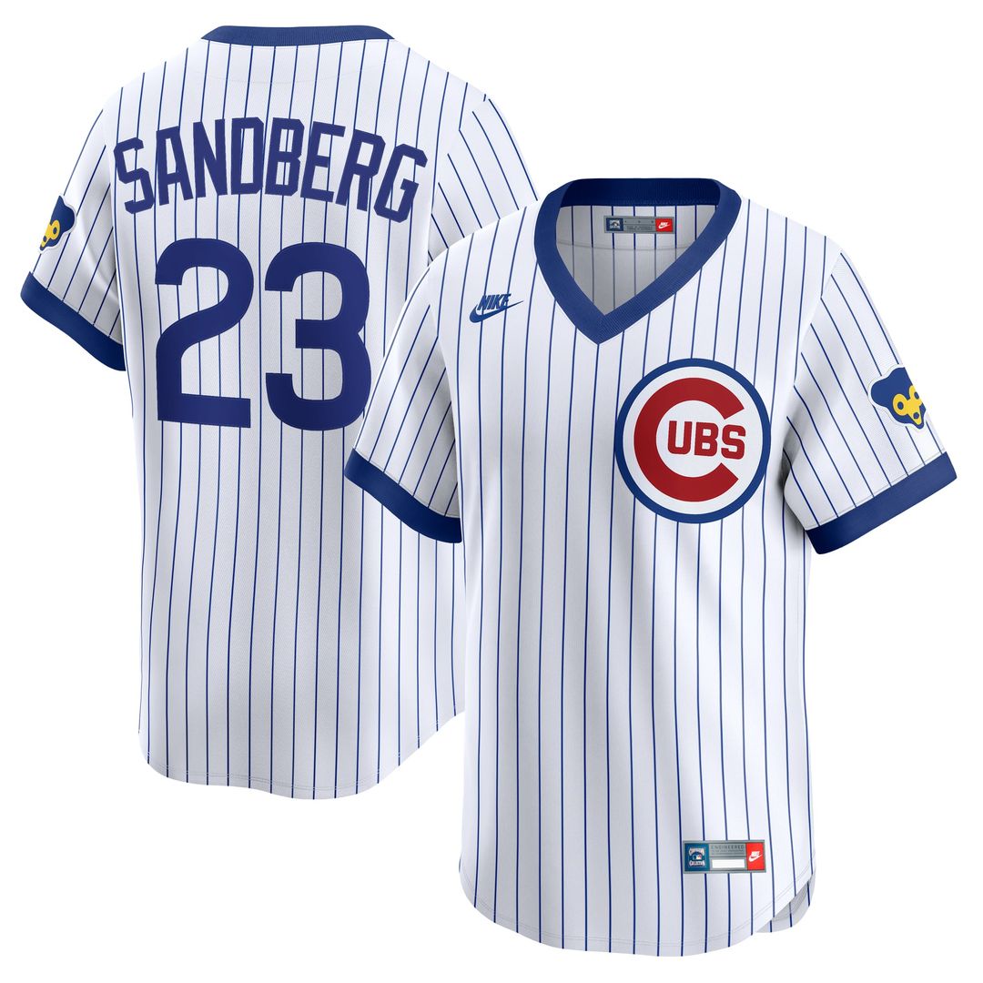Chicago Cubs Ryne Sandberg Throwback Cooperstown Limited Jersey (White)