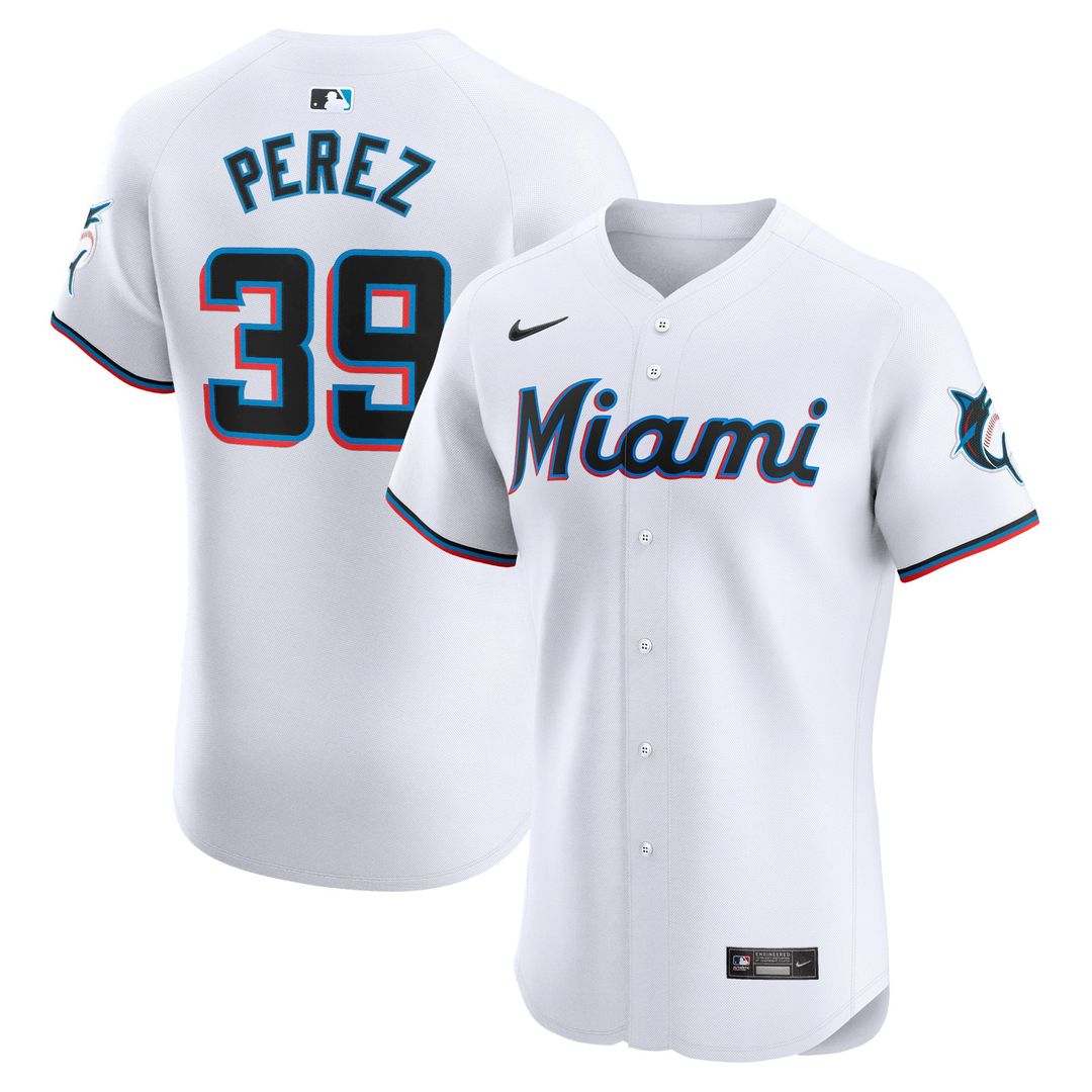 Miami Marlins Eury Perez Home Elite Jersey (White)