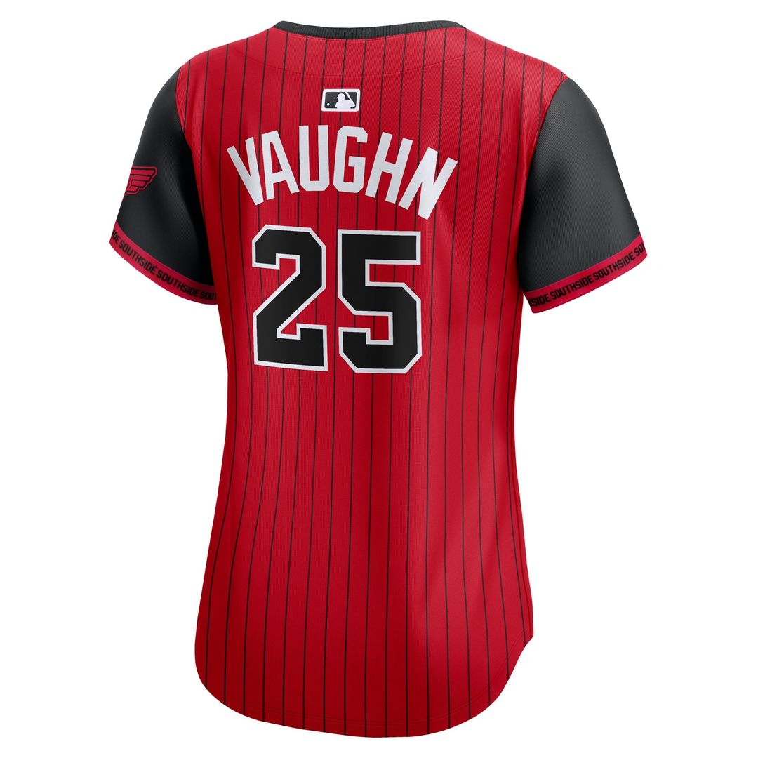 Chicago White Sox Andrew Vaughn Women's 2025 City Connect Limited Jersey (Red/Black)