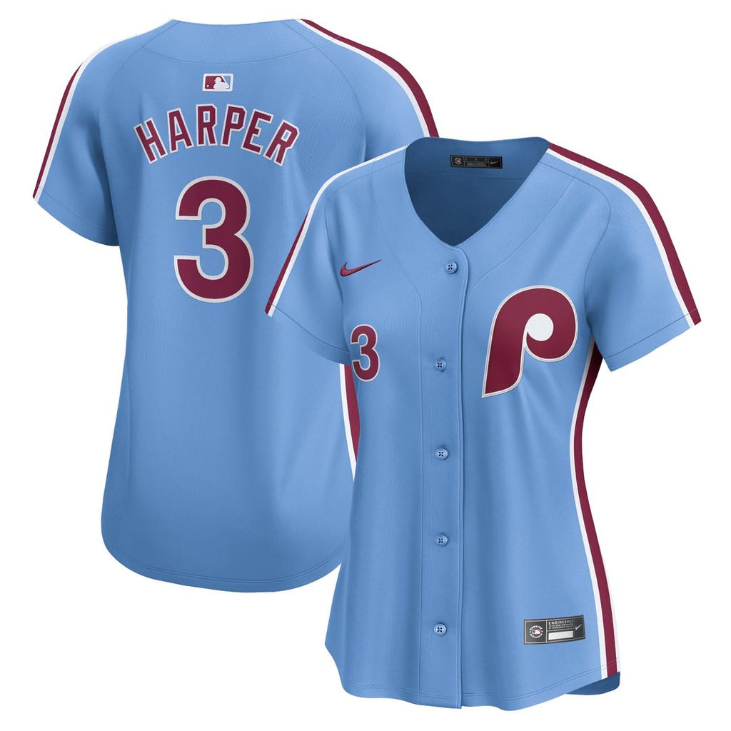 Philadelphia Phillies Bryce Harper Women's Alternate Limited Jersey (Light Blue)